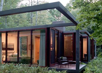 Maison contemporaine dans les bois